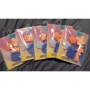 Blooming Ombre Floral Jibbitz For Crocs (5 Packs) NIP Uniquely You